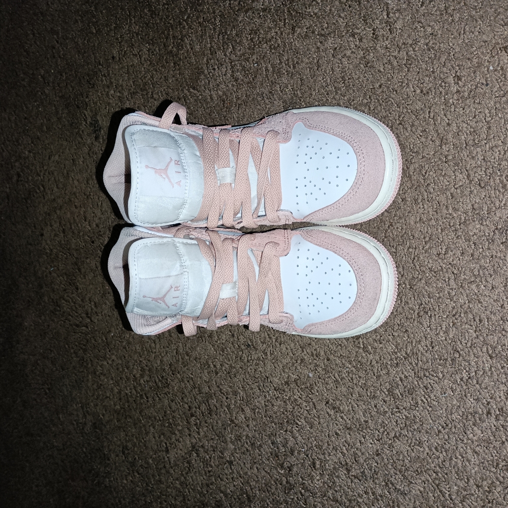 Air Jordan Pink and White High-Top Sneakers